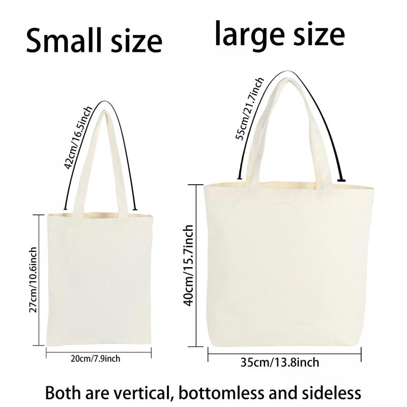 Yoga Print Canvas Tote Bag Eco Friendly Shopping Bag