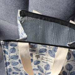 Leaf Pattern Insulated Tote Bag for Lunch & Travel
