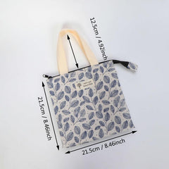 Leaf Pattern Insulated Tote Bag for Lunch & Travel