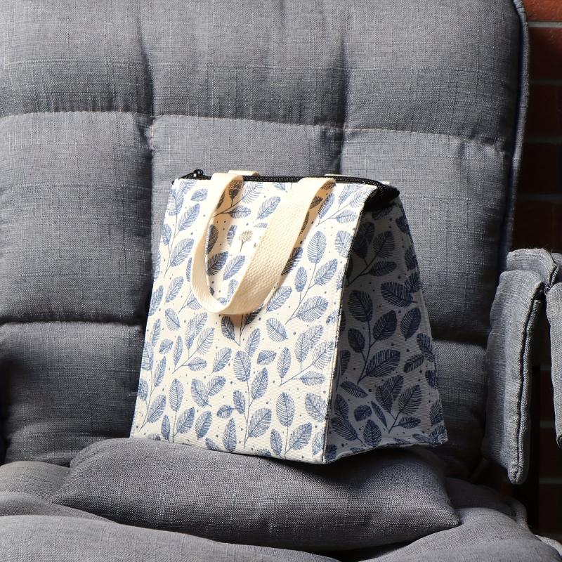 Leaf Pattern Insulated Tote Bag for Lunch & Travel
