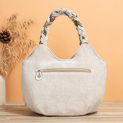 Floral Embroidered Canvas HandBags Lightweight Tote Bag Ethnic Style