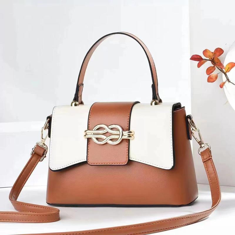 Vintage PU Crossbody Bag Top Handle Satchel Women's Casual Handbag