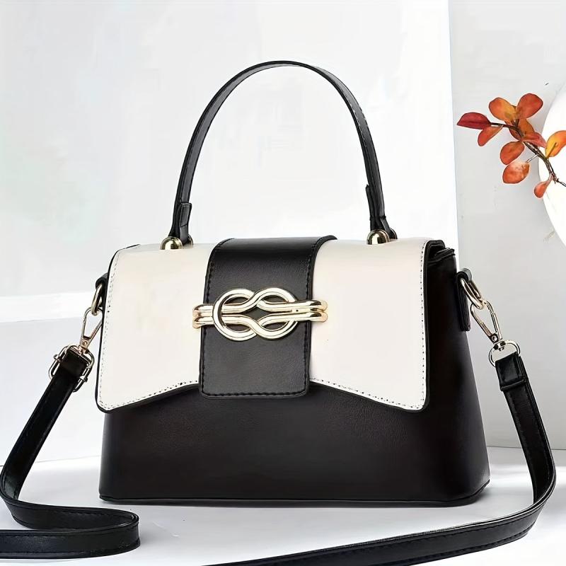 Vintage PU Crossbody Bag Top Handle Satchel Women's Casual Handbag