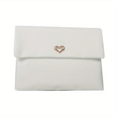 Metal Love Decor Clutch Wallet All Match Flap Coin Purse