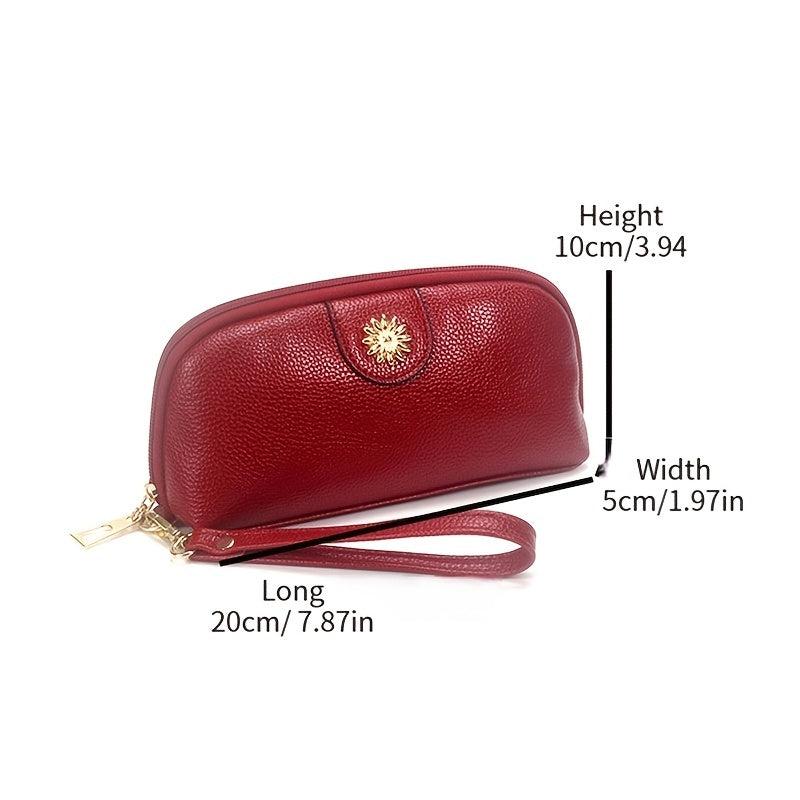 Litchi Embossed Clutch Purse Mini Coin Purse Women's Wallet