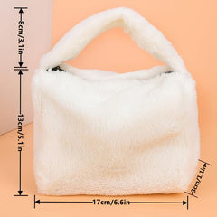 Small Square Tote Bag Stylish Handbag for Autumn & Winter