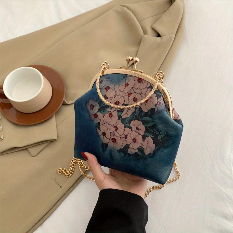 Vintage Embroidery Handbag Women's Evening Clutch Hanfu Accessories Clip Purse