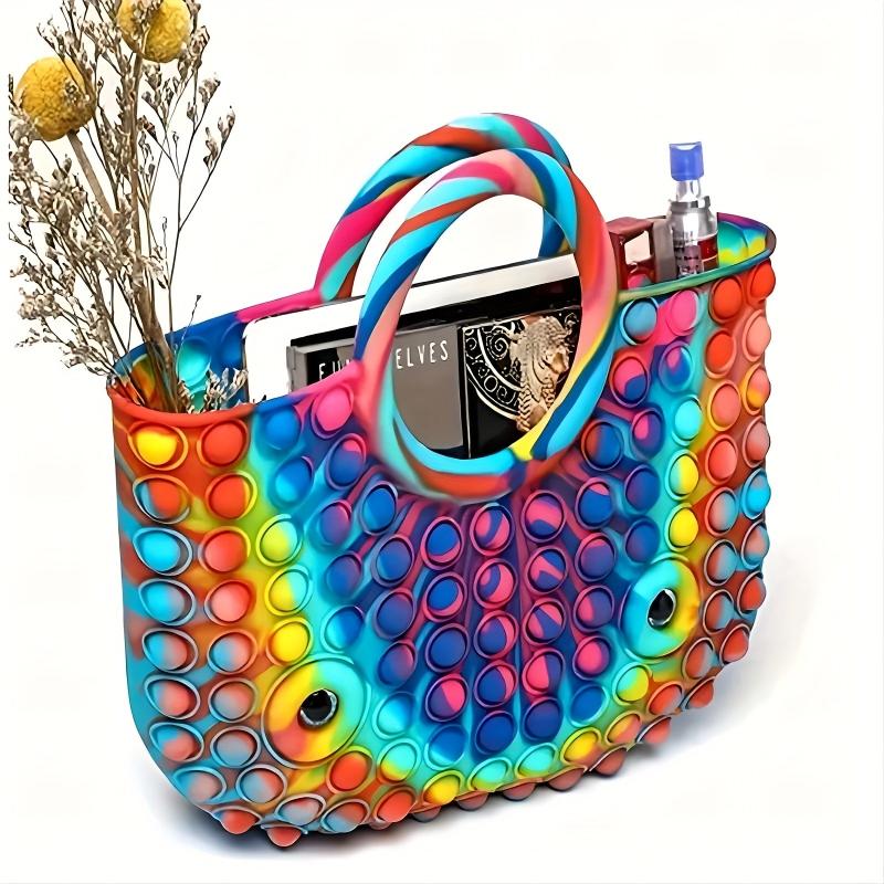 Pop Bubble Purse Fidget Toy Summer Beach Tote Bag
