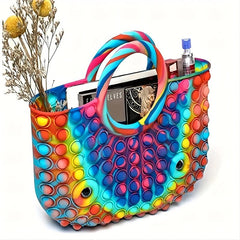 Pop Bubble Purse Fidget Toy Summer Beach Tote Bag