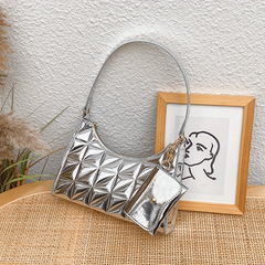 Quilted Underarm Bag PU Leather Shoulder Bag