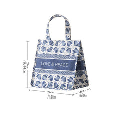 Geometric Pattern Storage Handbag Lightweight Satchel Bag