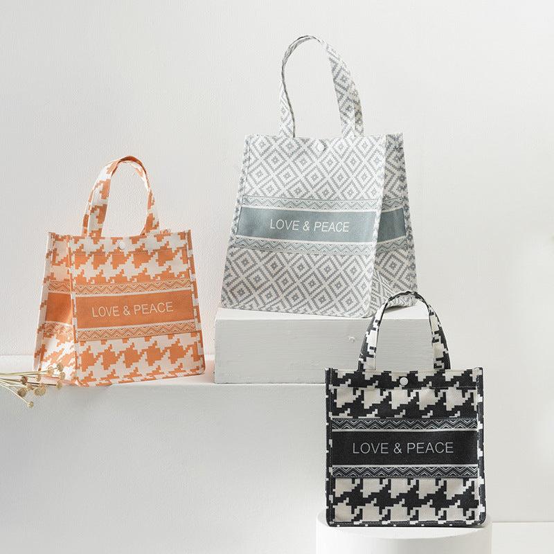 Geometric Pattern Storage Handbag Lightweight Satchel Bag