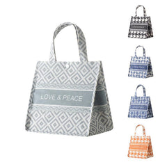 Geometric Pattern Storage Handbag Lightweight Satchel Bag