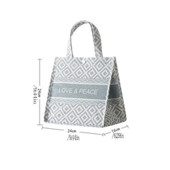 Geometric Pattern Storage Handbag Lightweight Satchel Bag
