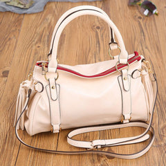 Large Capacity Boston Tote Bag PU Leather Shoulder Bag