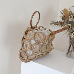 Vintage Straw Woven Tote Bags Beach Bags Handbags