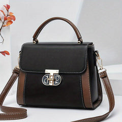 Textured Crossbody Satchel Bag PU Leather Classic Bag