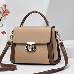 Textured Crossbody Satchel Bag PU Leather Classic Bag
