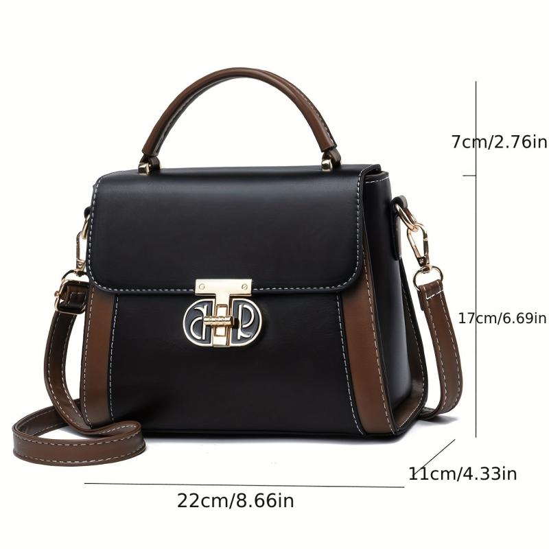 Textured Crossbody Satchel Bag PU Leather Classic Bag