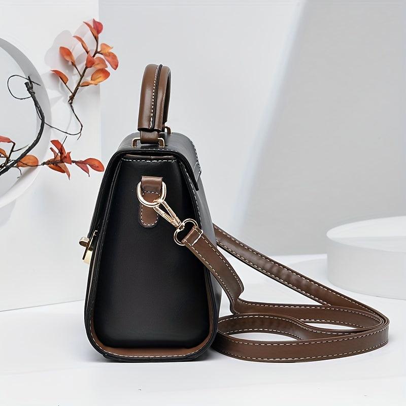 Textured Crossbody Satchel Bag PU Leather Classic Bag