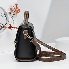 Textured Crossbody Satchel Bag PU Leather Classic Bag