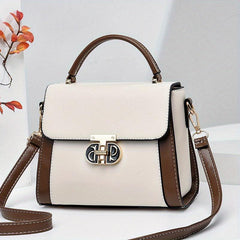 Textured Crossbody Satchel Bag PU Leather Classic Bag