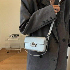 Square Crossbody Bag Metal Decor Street Wear