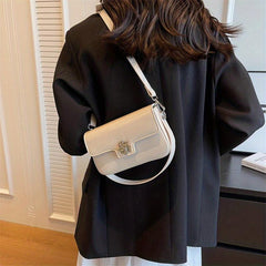 Square Crossbody Bag Metal Decor Street Wear