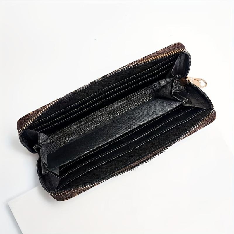 Printed Chain Decor Shoulder Bag With Purse, Durable Waterproof Tote Handbag