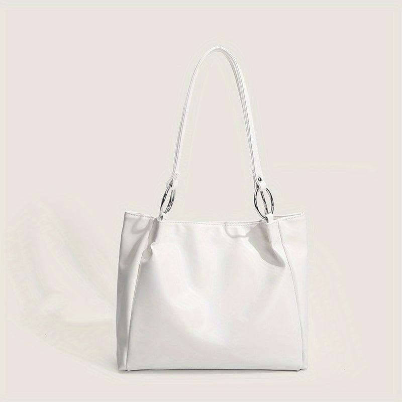 Large Capacity Metal Ring Shoulder Bag for Work School