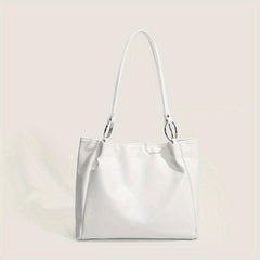 Large Capacity Metal Ring Shoulder Bag for Work School