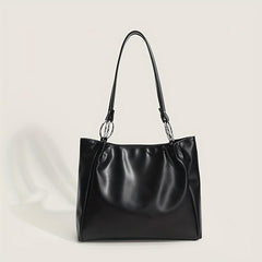 Large Capacity Metal Ring Shoulder Bag for Work School
