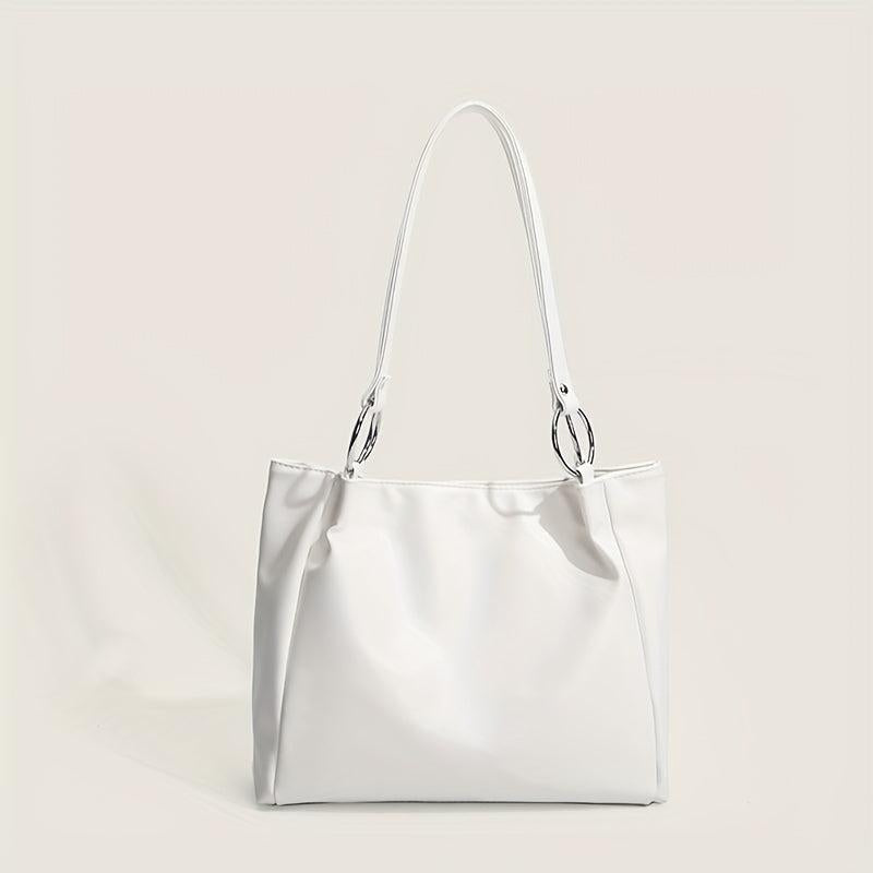 Large Capacity Metal Ring Shoulder Bag for Work School