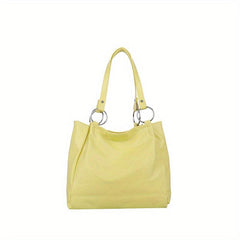 Large Capacity Metal Ring Shoulder Bag for Work School