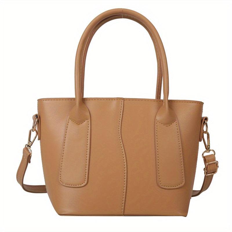 Minimalist Solid Satchel Bag Shoulder Bag For Work