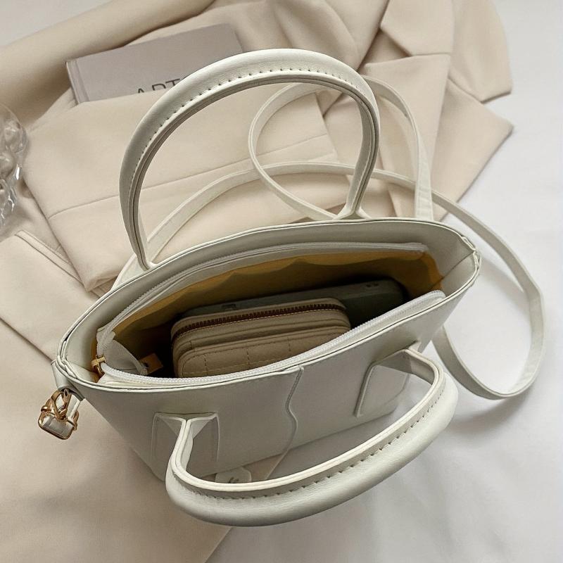 Minimalist Solid Satchel Bag Shoulder Bag For Work