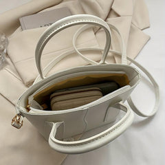 Minimalist Solid Satchel Bag Shoulder Bag For Work