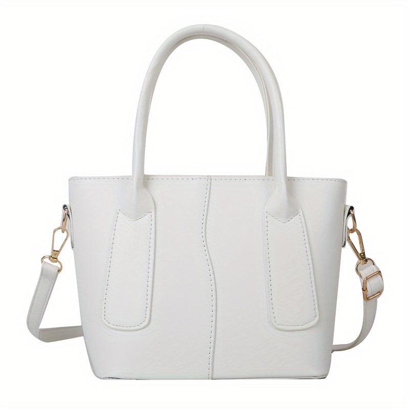 Minimalist Solid Satchel Bag Shoulder Bag For Work