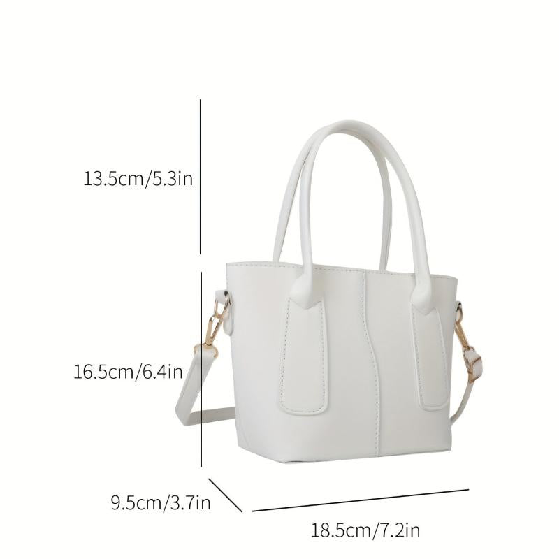 Minimalist Solid Satchel Bag Shoulder Bag For Work