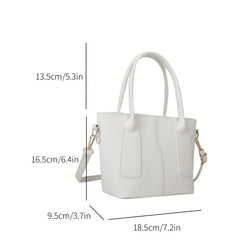 Minimalist Solid Satchel Bag Shoulder Bag For Work