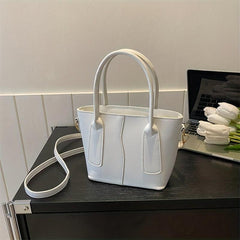 Minimalist Solid Satchel Bag Shoulder Bag For Work