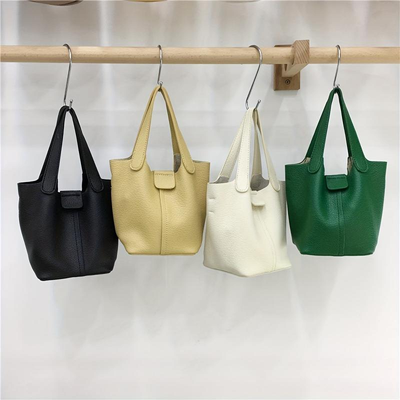 Satchel Bucket Bag Lightweight Handbag For Work