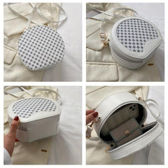 Geometric Pattern Round Bag Vintage Women's Shoulder Bag