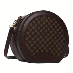 Geometric Pattern Round Bag Vintage Women's Shoulder Bag
