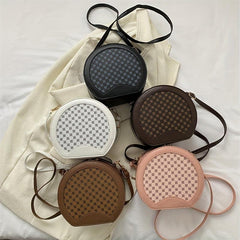 Geometric Pattern Round Bag Vintage Women's Shoulder Bag