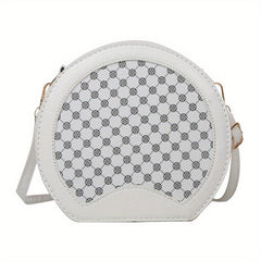 Geometric Pattern Round Bag Vintage Women's Shoulder Bag