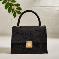 Geometric Pattern Crossbody Satchel Bag Chain Shoulder Bag