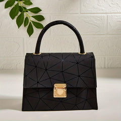 Geometric Pattern Crossbody Satchel Bag Chain Shoulder Bag