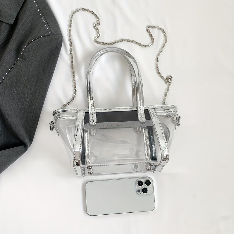 Niche Transparent Satchel Bag Crossbody Chain Bag Women's Handbag