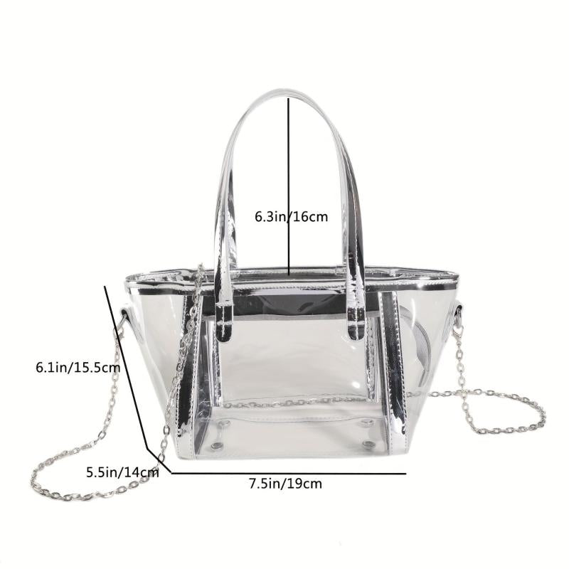 Niche Transparent Satchel Bag Crossbody Chain Bag Women's Handbag